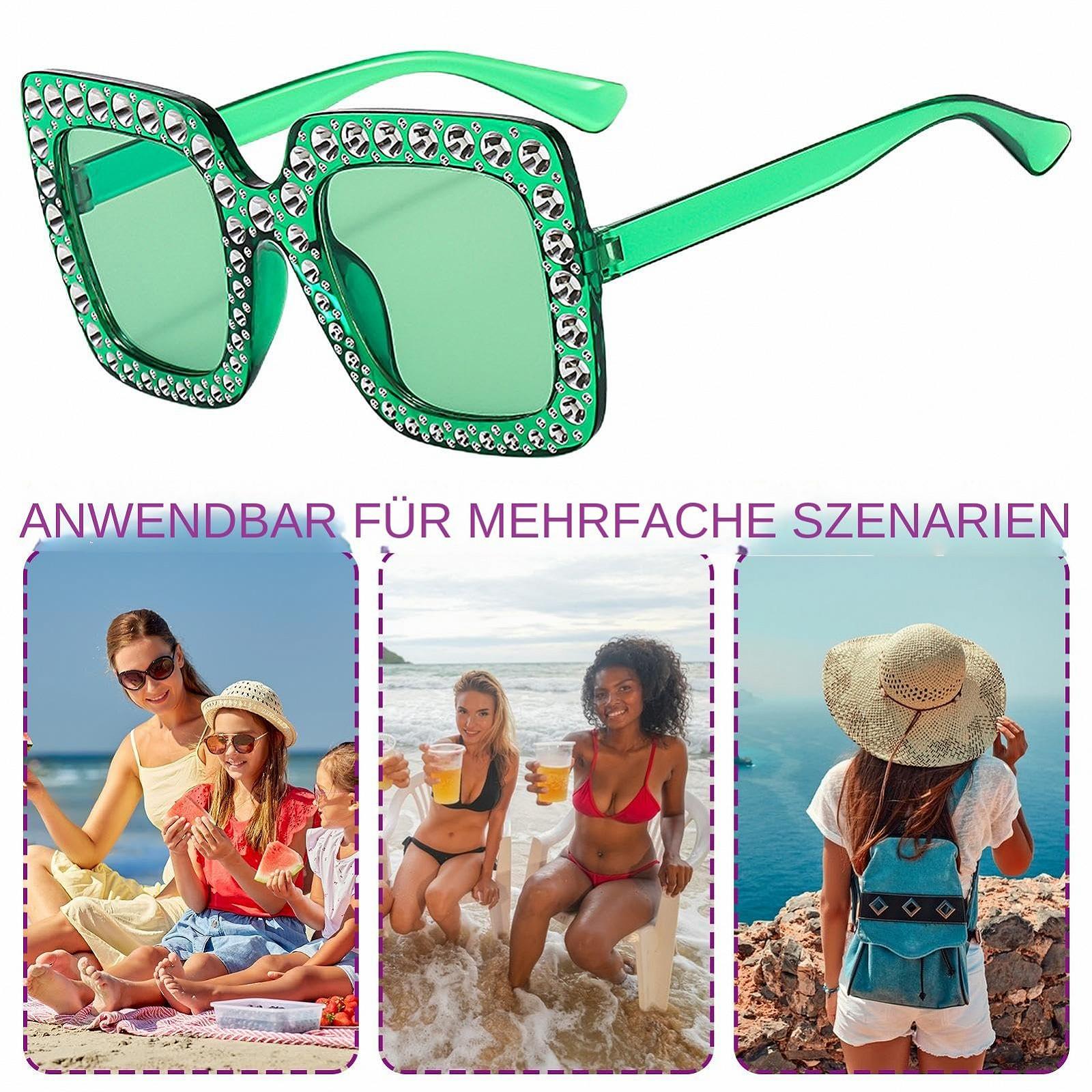 Сонцезахисні окуляри жіночі з Rhinestone Квадратна оправа, фото №4