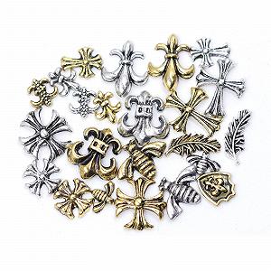 Стрази Хрестики Золоті 3D Аксесуари для дизайну нігтів Металеві synthetic.ua - Фото 1