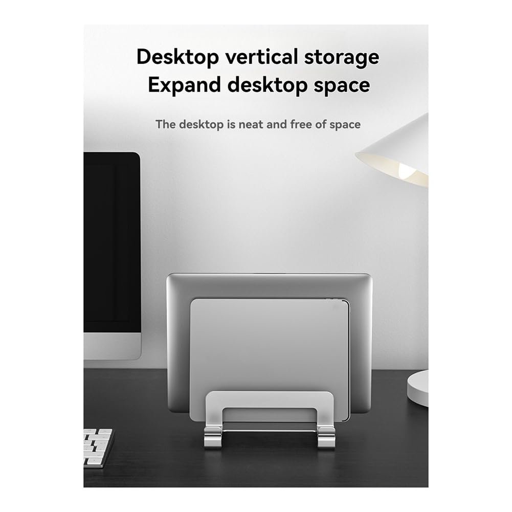 Подставка для ноутбука Вертикальная Регулируемая для стола Док-станция для ноутбука Компактная Серебристая, фото №6