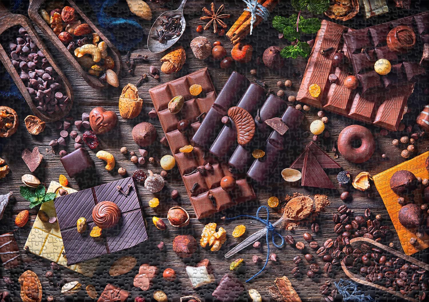 Пазл Ulmer Puzzleschmiede Classic Sweet Temptation 1000 деталей Сладости и шоколад, фото №2 Пазл Ulmer Puzzleschmiede Classic Sweet Temptation 1000 деталей Сладости и шоколад, фото №2