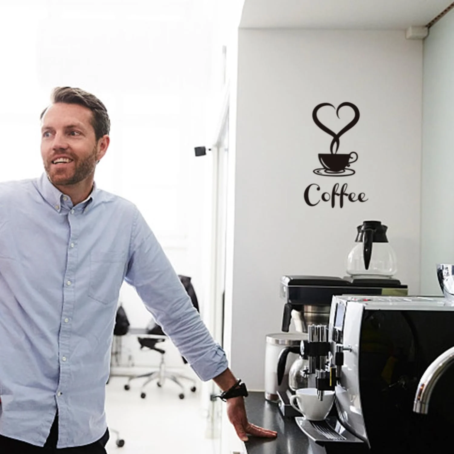 Наклейки на стіну 2 аркуші Кава Чорний, фото №5 Наклейки на стіну 2 аркуші Кава Чорний, фото №5