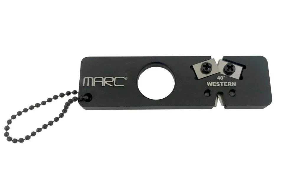 Точилка для ножів MARC Duo Sharp вольфрамова сталь два кути заточування портативна, фото №1