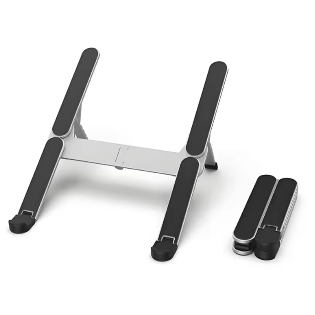 Подставка для ноутбука Металлическая Мини Складная Регулируемая Портативная для ноутбуков 10-17 дюймов Silver, фото №3