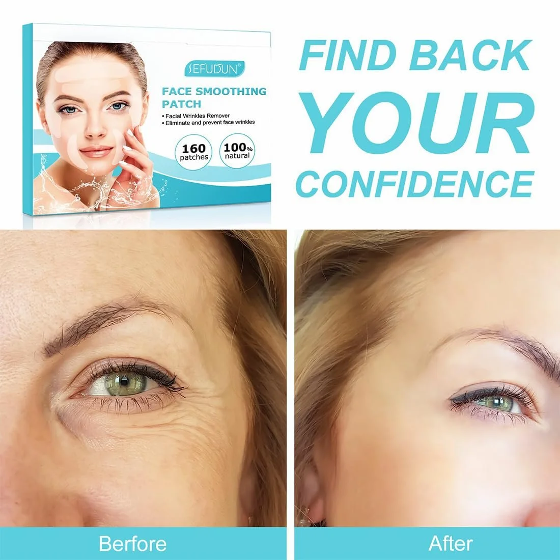 Смужки для видалення зморшок на обличчі MKVZIYE, 160 шт., протизморшкові накладки, фото №4 Смужки для видалення зморшок на обличчі MKVZIYE, 160 шт., протизморшкові накладки, фото №4