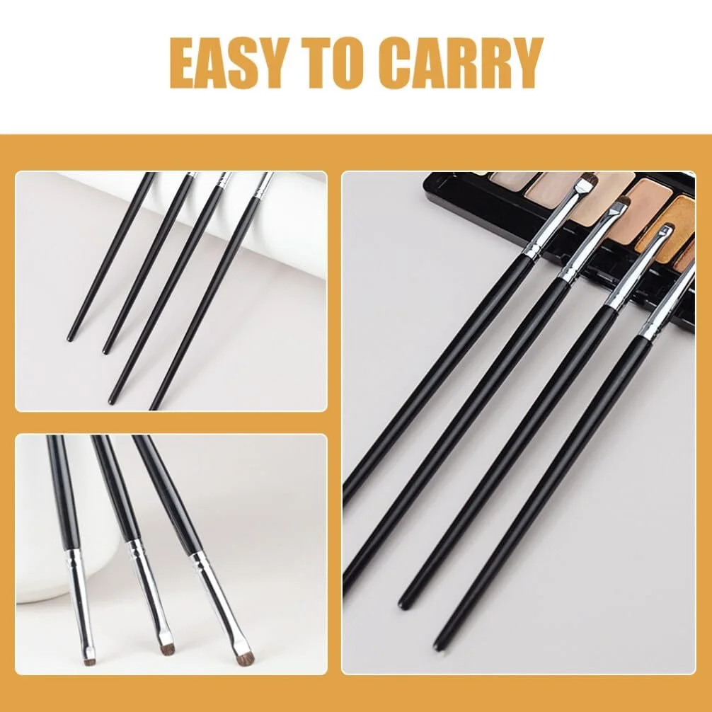 Косметичні пензлі Healvian Eyeliner-Pinsel-Set 4-Teilig Ultradünn, фото №7