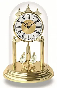 Річний годинник AMS з кварцовим механізмом на батарейках і скляним дзвоном 1202 - Фото 1