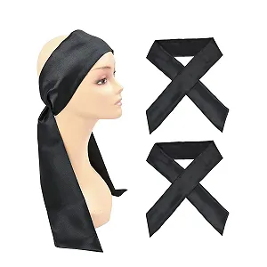 Женская повязка на голову Satin Edge Scarf Wigs Grip для макияжа - Фото 1
