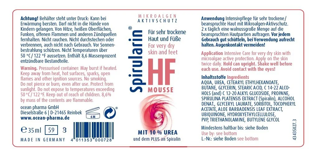 Мусс для ног Spirularin HF Mousse Spirulina Extract, фото №3