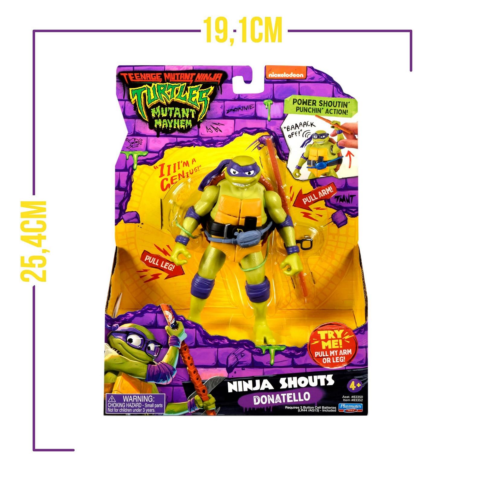Фигурка GIOCHI PREZIOSI Ninja Turtles CAOS Mutante Донателло Deluxe 15 см со звуковыми эффектами и механической боевой функцией, фото №5