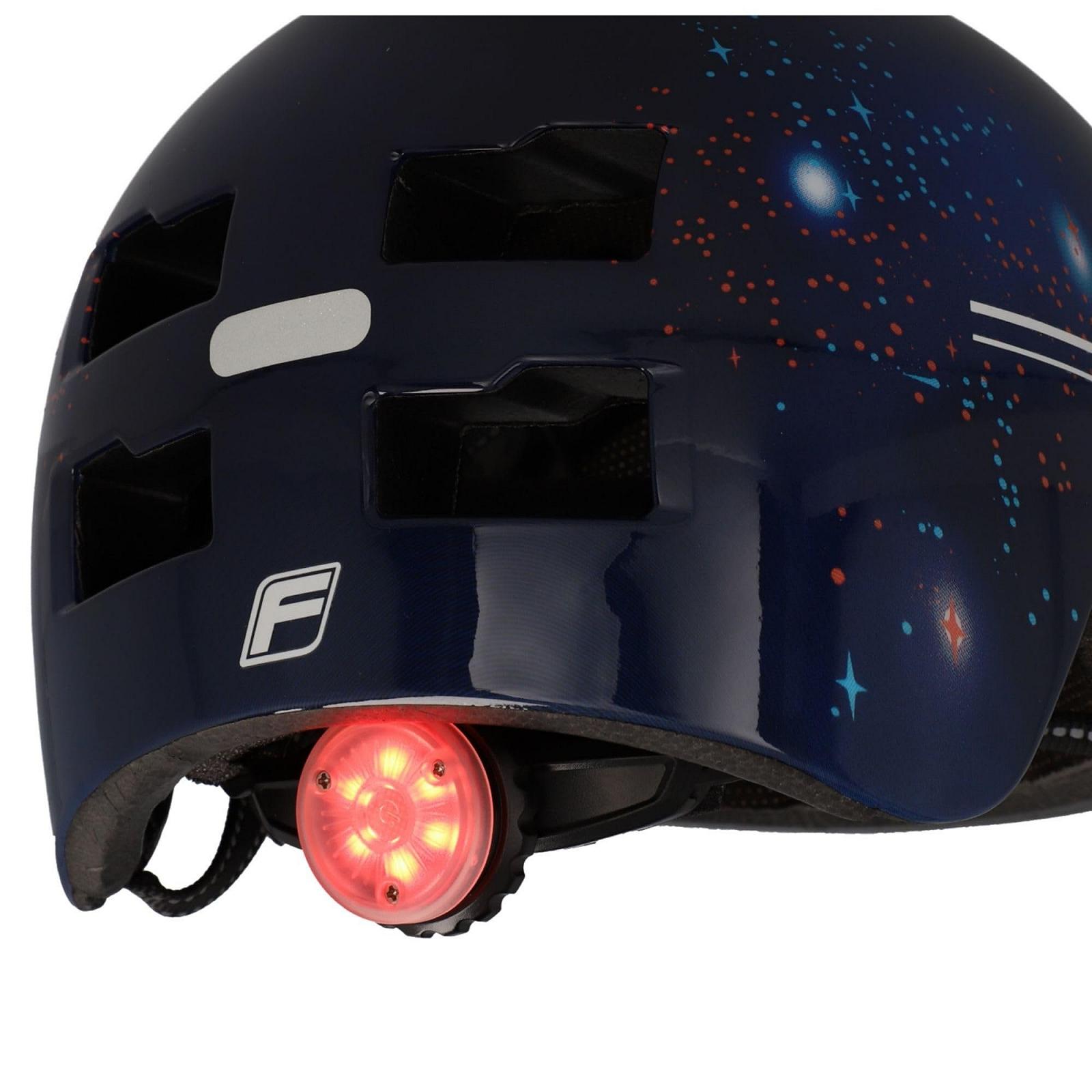 Шлем Велосипедный FISCHER BMX Dirt Bike Plus Universe S/M, 54-58 см, черный, с интегрированным светодиодным задним фонарем, фото №14