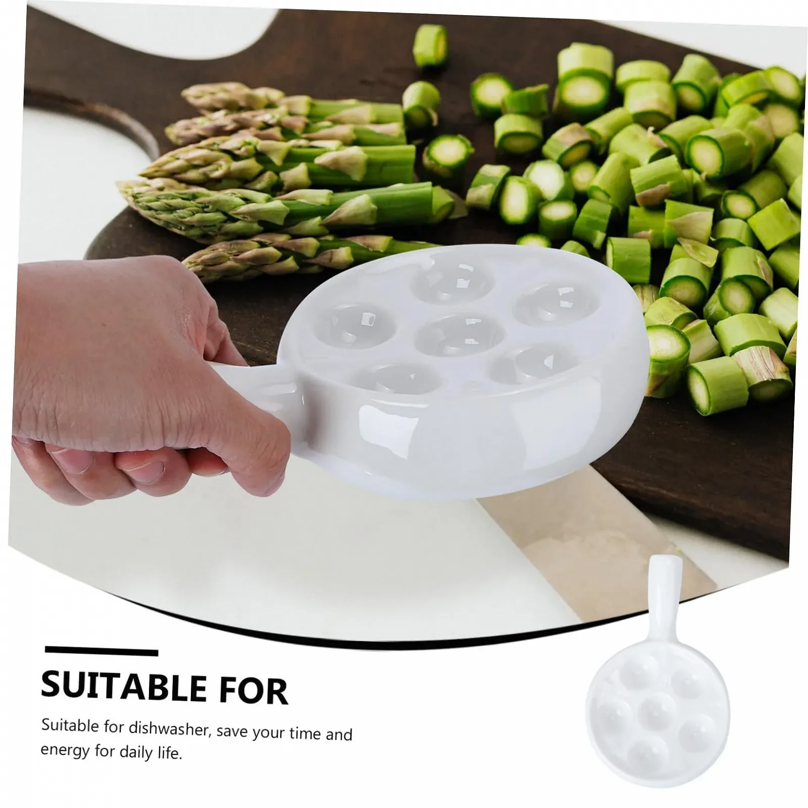 Форма для запекания улиток Ciieeo Ceramic Snail Pan с ручкой Белый, фото №4