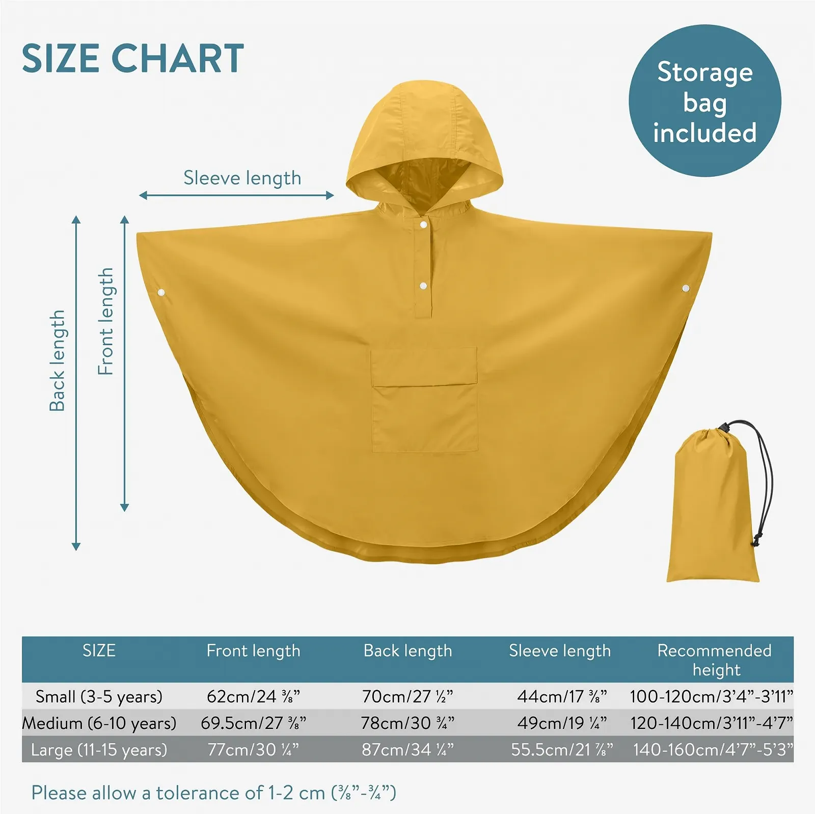 Дитяче дощове пончо JEMIDI Водонепроникне для хлопчиків і дівчаток, фото №6