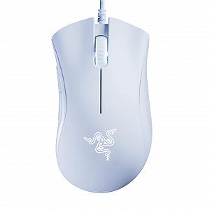 Мышь проводная игровая Razer DeathAdder Essential (2021) с оптическим сенсором 6400 DPI (5 программируемых кнопок, эргономичная форма), белая - Фото 1