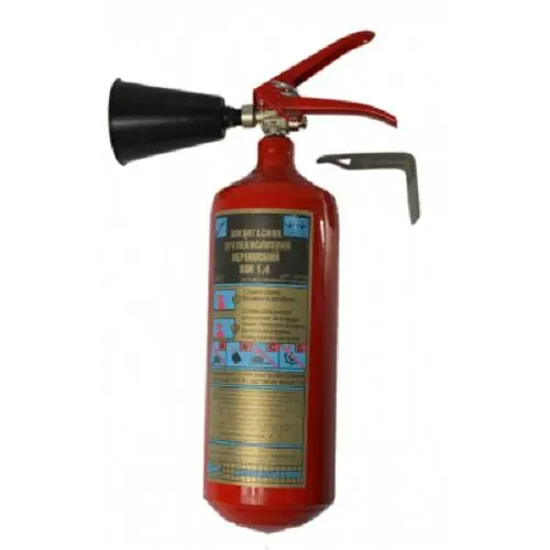 Набір автомобіліста РУБЕЖ Огнетушитель углекислотный ВВК-1,4 (ОУ-2) (ОУ-2), фото №1