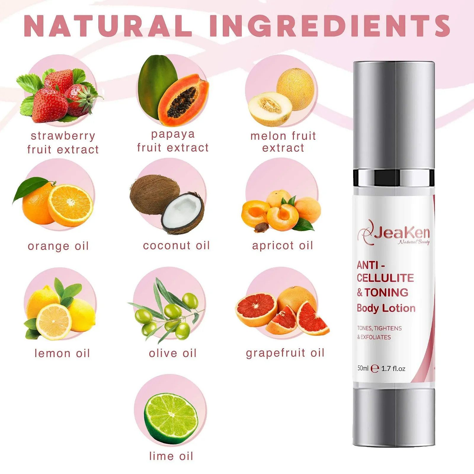 Лосьон антицеллюлитный JeaKen 50 мл, фото №3 Лосьон антицеллюлитный JeaKen 50 мл, фото №3