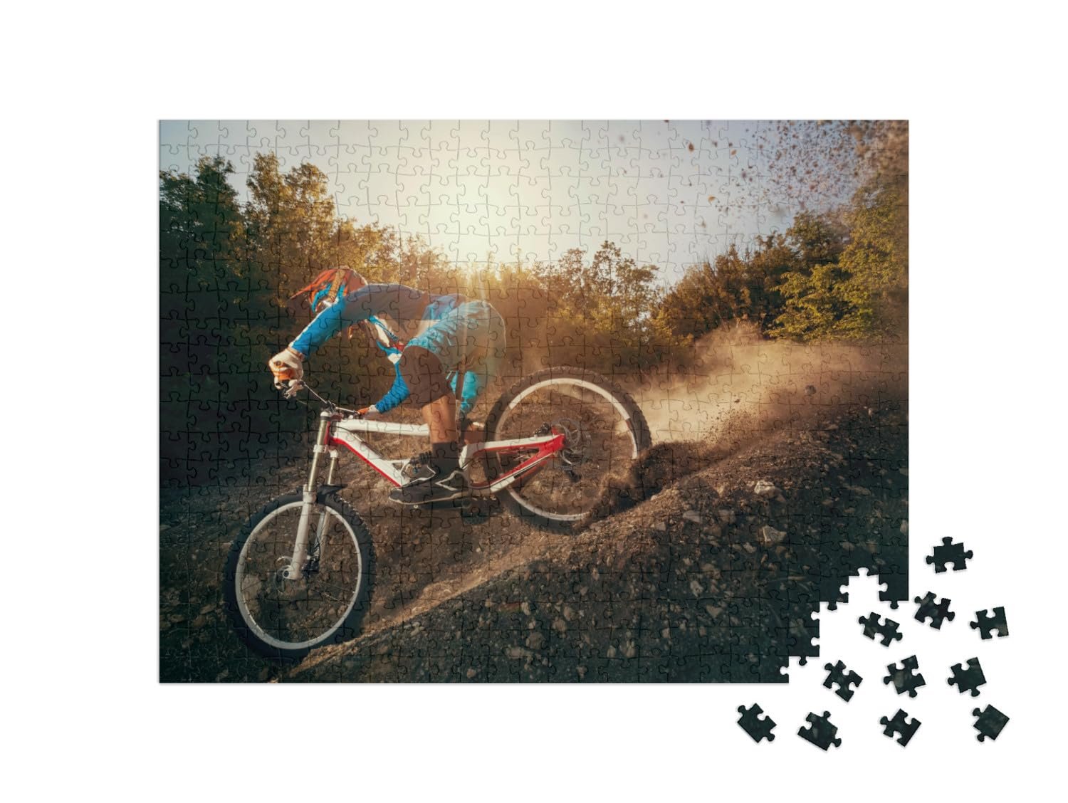 Пазл puzzleYOU Sports Jigsaw Puzzle Collection "Горный велосипед, скоростной спуск" 500 элементов, фото №2
