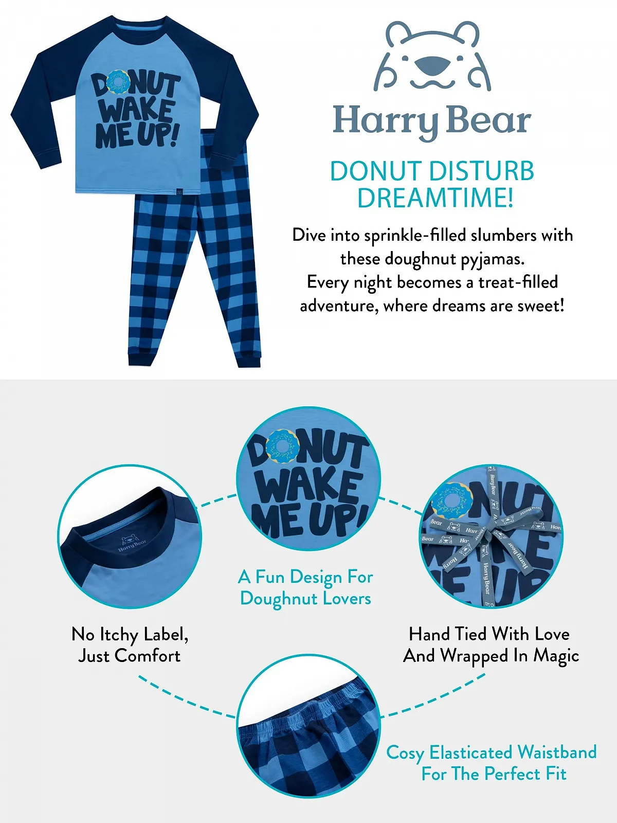 Піжама Harry Bear для хлопчиків Синій, фото №6