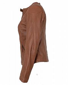 Женская кожаная куртка Jilani Lamb Nappa Cognac synthetic.ua - Фото 1