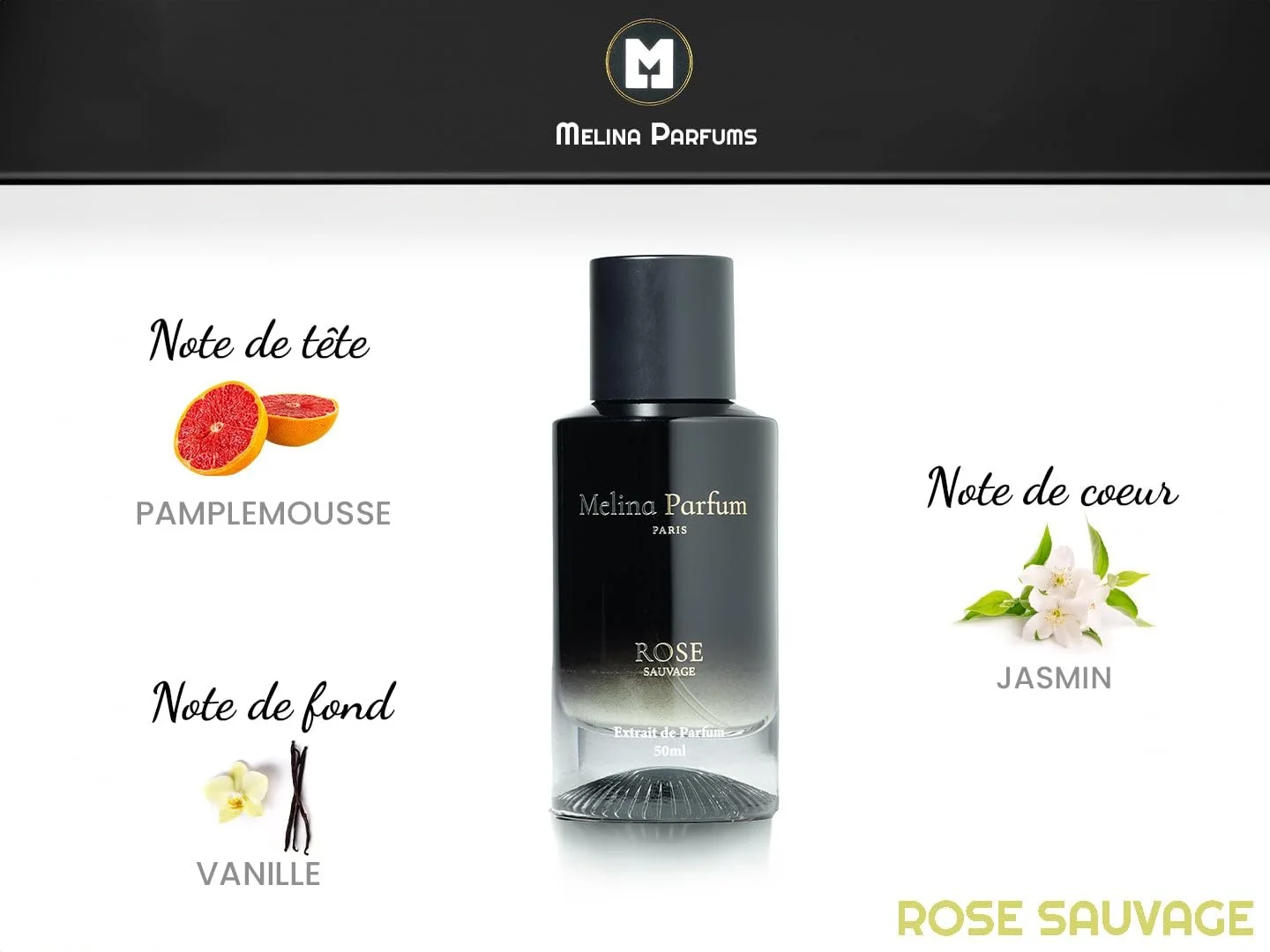 Парфумерний екстракт Melina Parfums Rose Sauvage 50 мл, фото №3