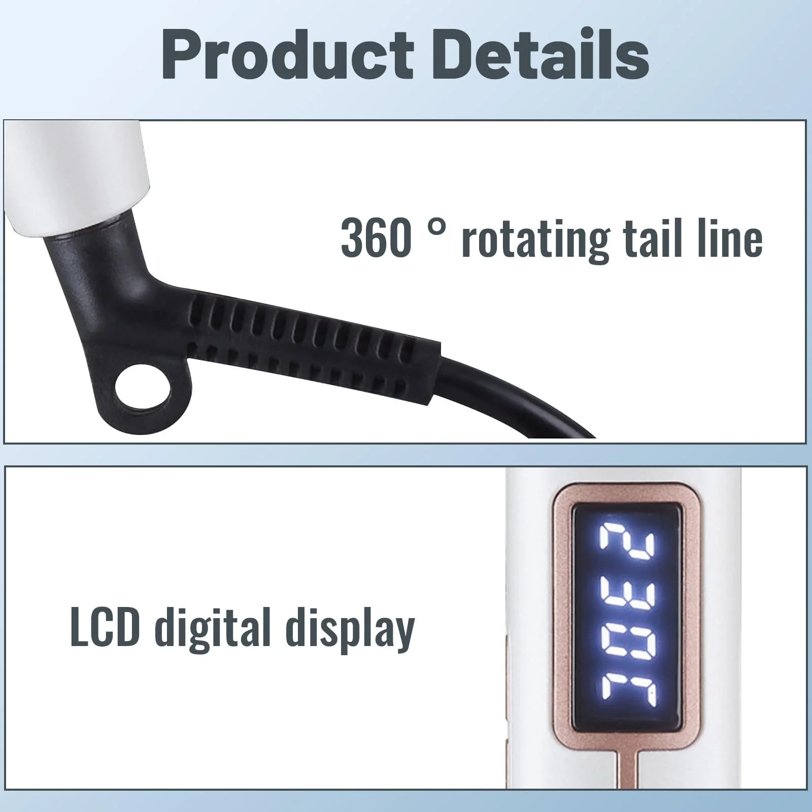 Випрямляч для волосся Ion & Titanium Professional LCD Display 100-230°C 10 секунд нагрівання, фото №5 Випрямляч для волосся Ion & Titanium Professional LCD Display 100-230°C 10 секунд нагрівання, фото №5