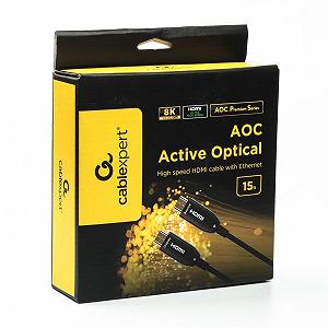Кабель Cablexpert CCBP-HDMI8K-AOC-15M-EU, HDMI V.2.1, вилка/вилка з позолоченими контактами 15 м synthetic.ua - Фото 1