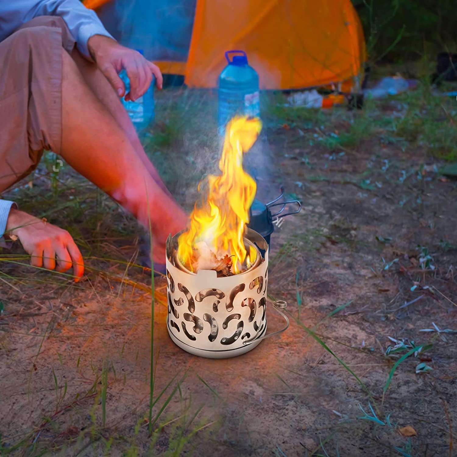 Обогреватель Camping Мини лампа Портативная Нержавеющая сталь, фото №4