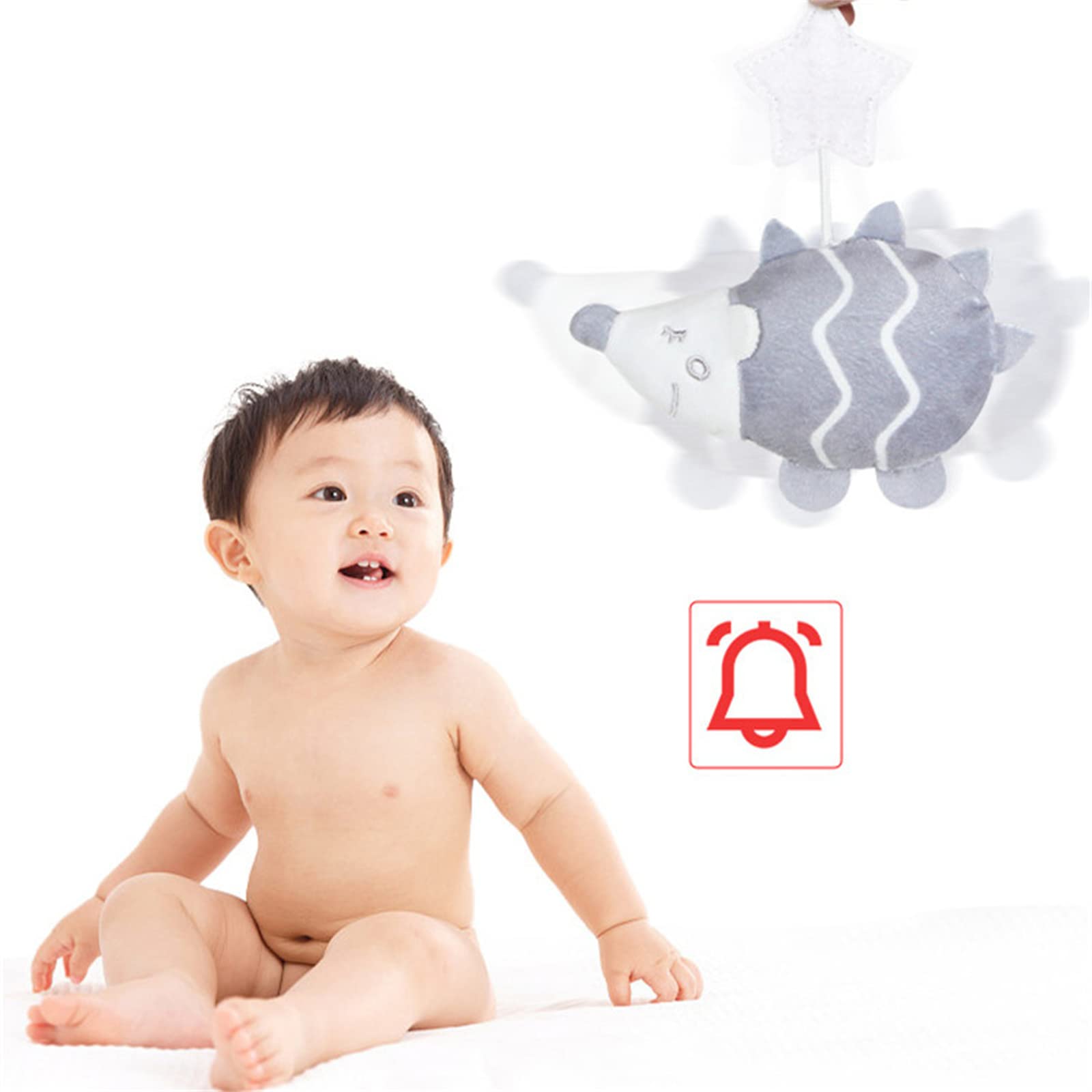 Мобиль Sarah Duke Baby Bed Bell 3D Cartoon Animals Rainbow Clouds Wind Chimes B, фото №3