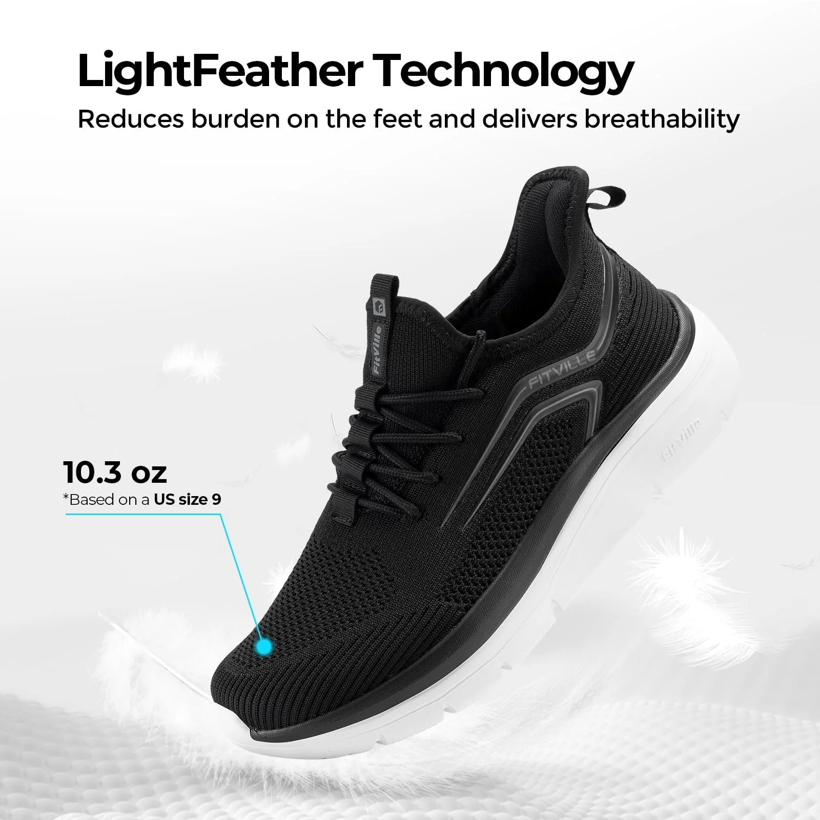 Кросівки FitVille Чоловічі діабетичні надширокі на липучках, фото №3