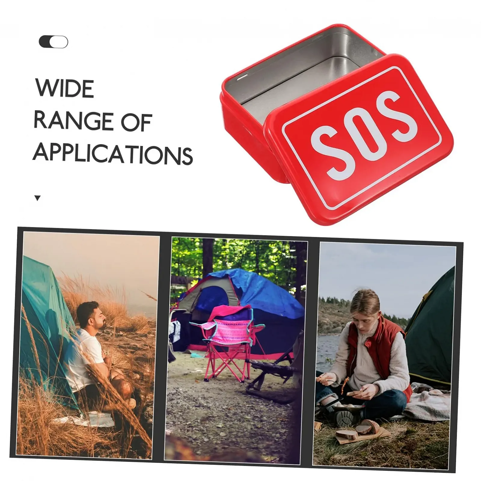 Ящик MOBUTOFU 2 шт. для виживання, органайзер для інструментів, невеликий металевий контейнер, фото №5