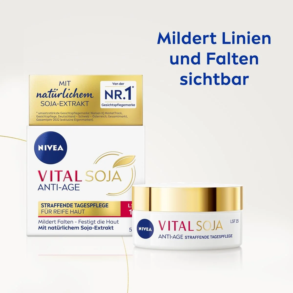 Денний крем NIVEA VITAL Soja Anti-Age SPF 15 50 мл, фото №4