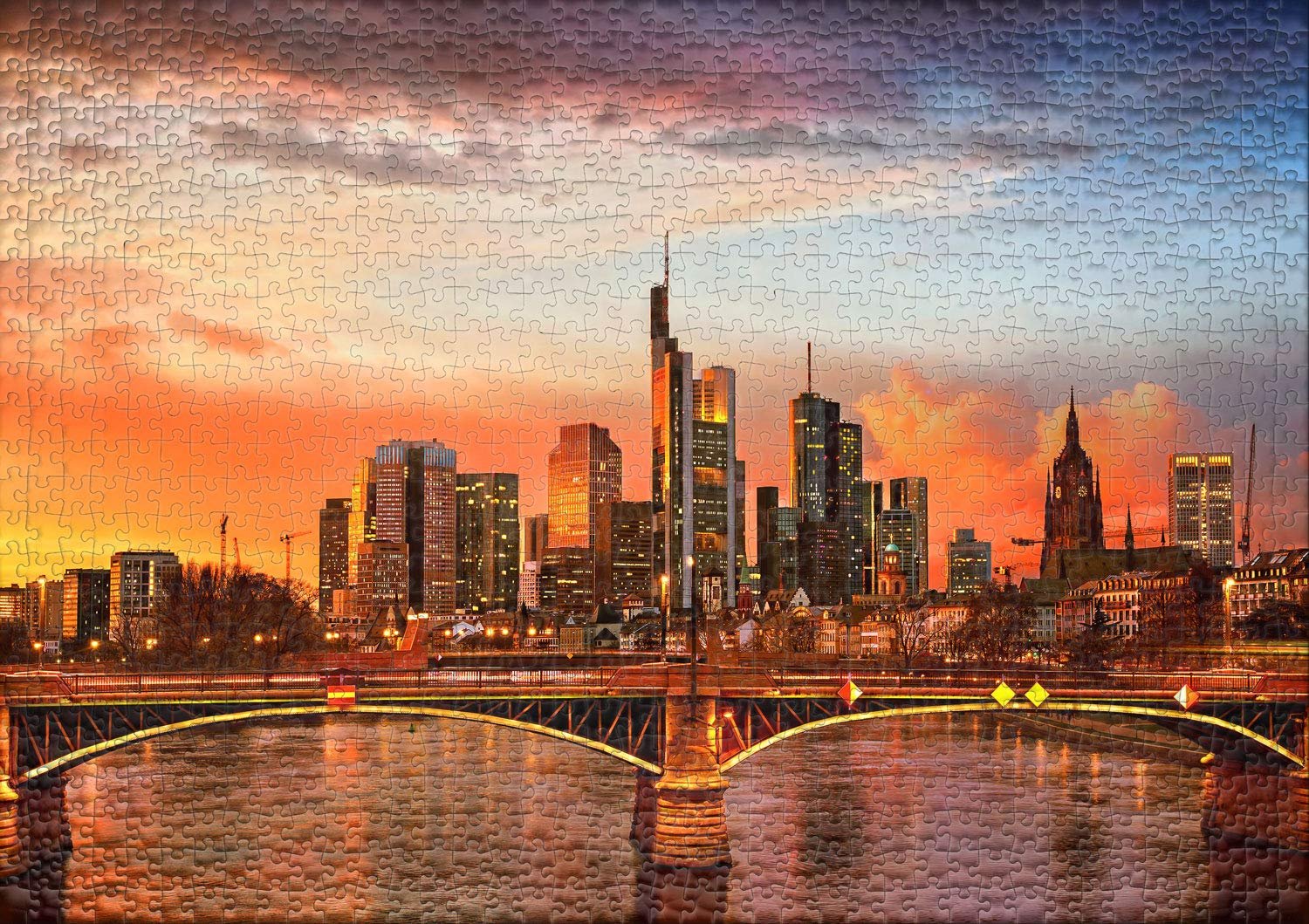 Пазл Ulmer Puzzleschmiede Classic Frankfurt Skyline 1000 элементов Разноцветный, фото №2