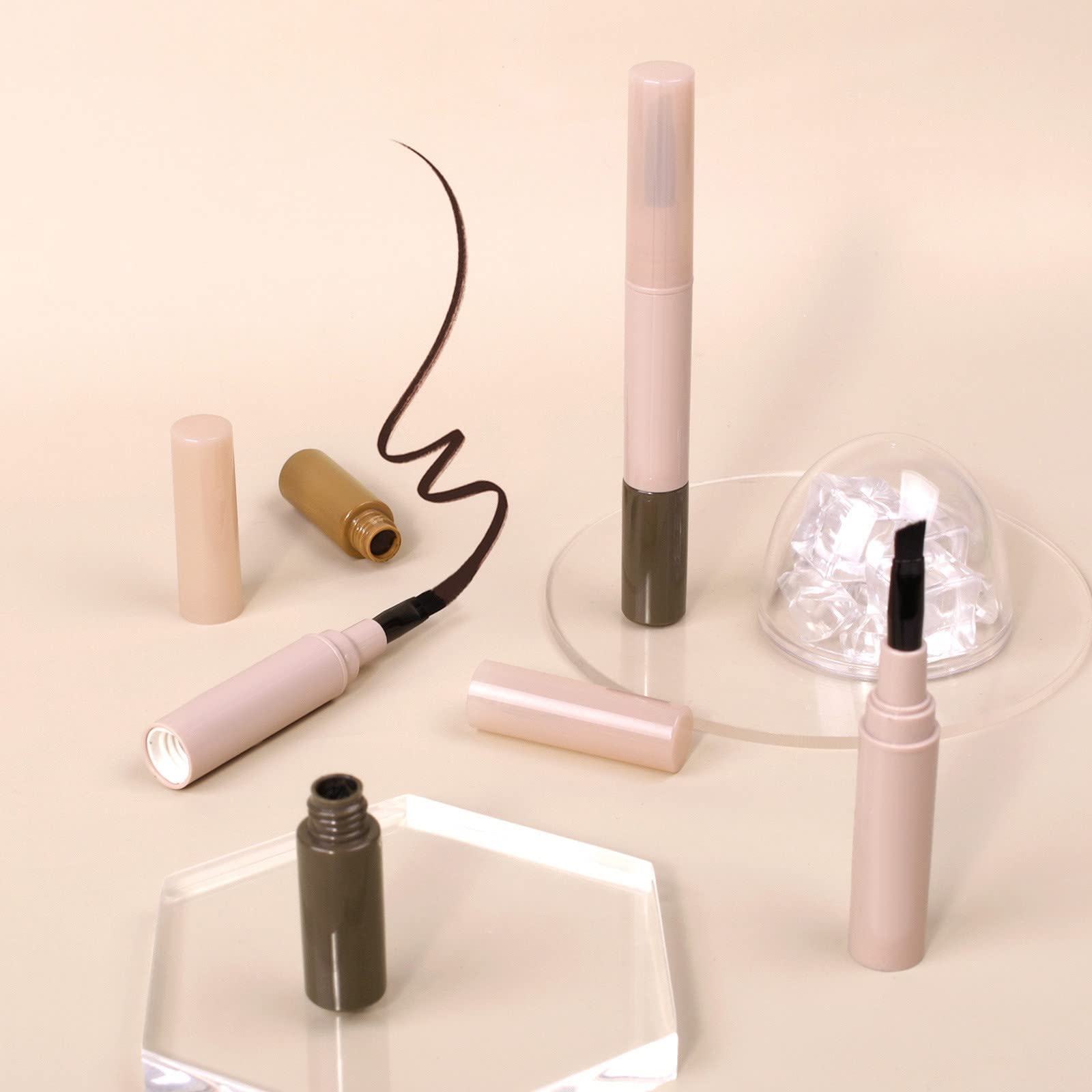 Гель для бровей Eyeliner Pen Черный Коричневый 2 мл Темно-коричневый, фото №2