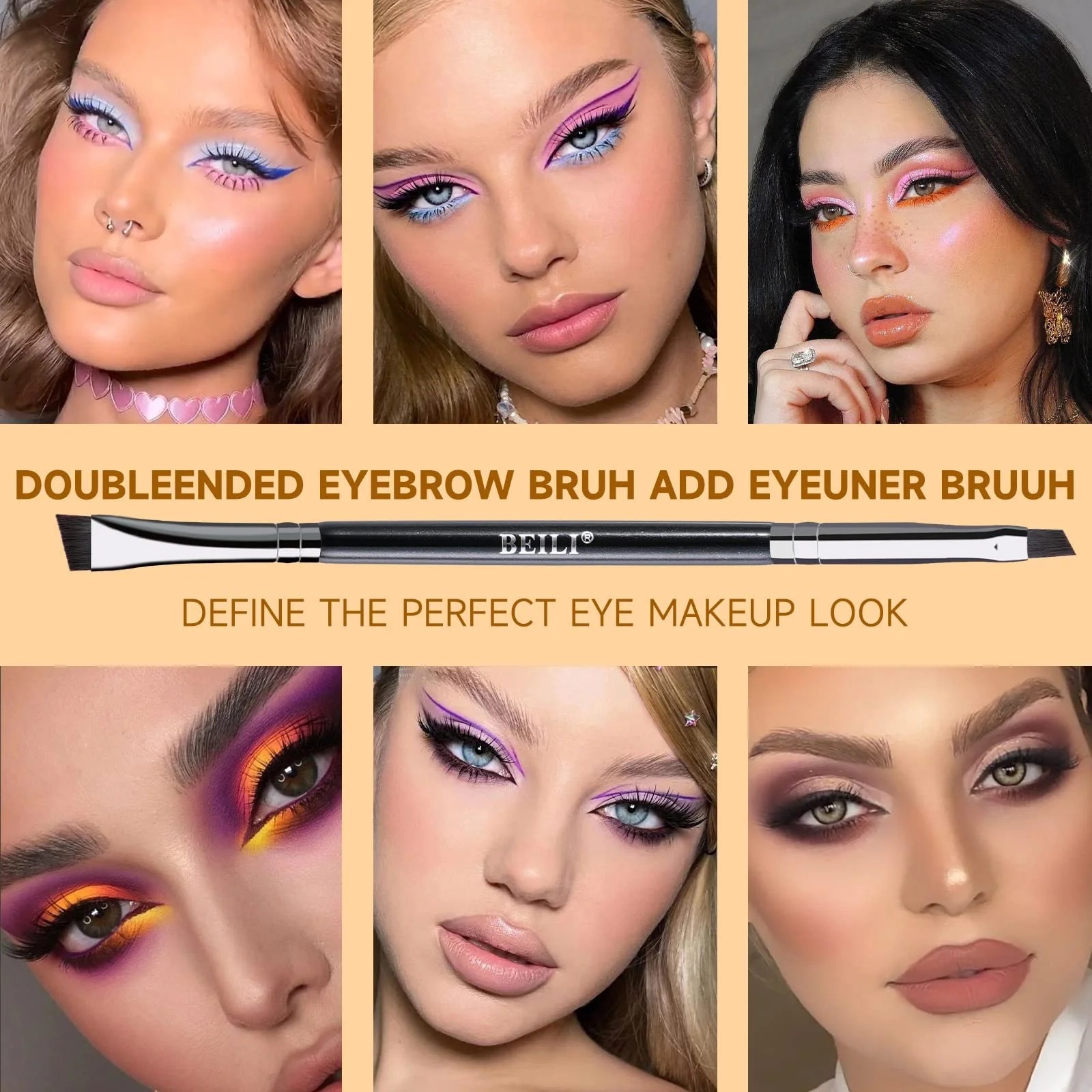 Кисти для подводки BEILI Double Ended Black, фото №7 Кисти для подводки BEILI Double Ended Black, фото №7