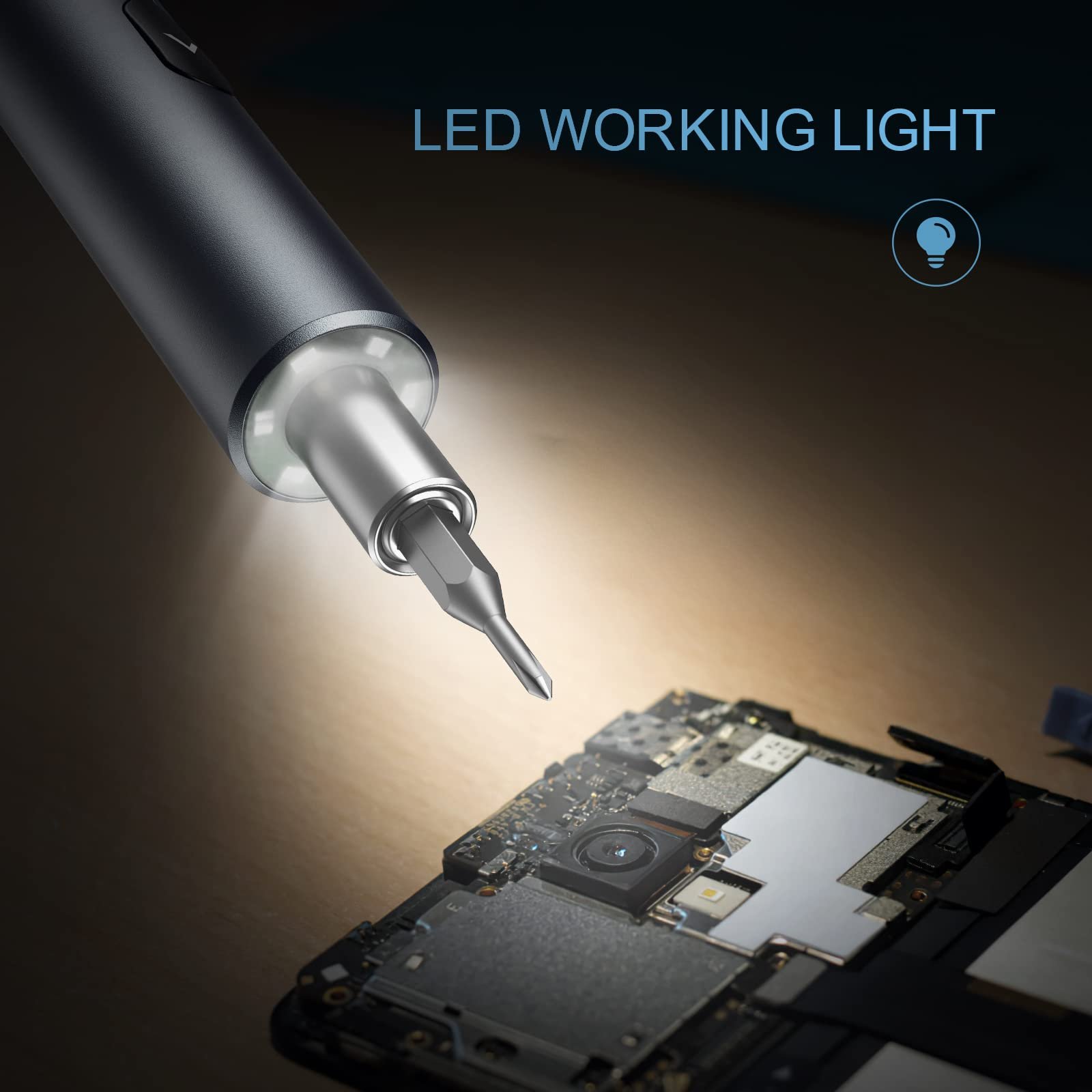 Електрична викрутка Ankilo 28 в 1 24 біти світлодіодні вогні, фото №7