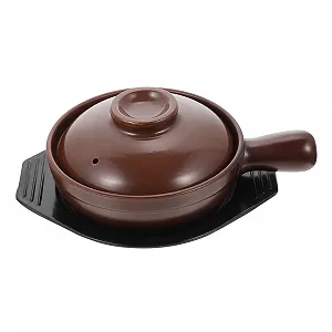 Набор керамических горшков NOLITOY с ручкой термостойкий для супов и запекания - Фото 1