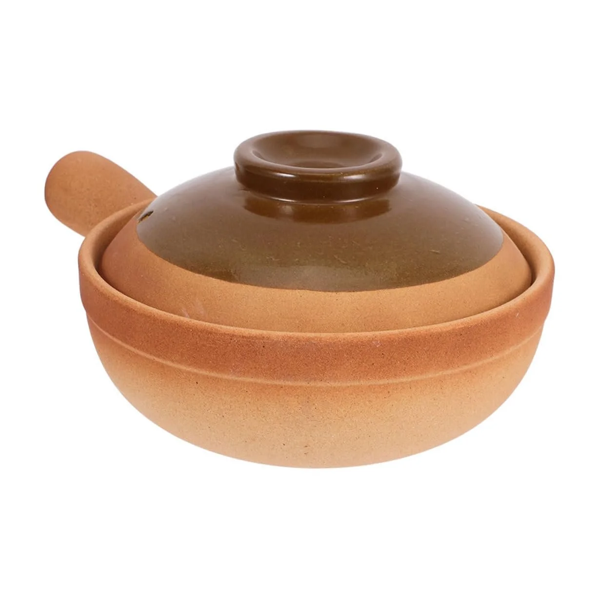 Ківш BESTYASH з кришкою глиняний для здорового приготування, фото №1