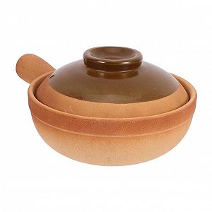 Кастрюля BESTYASH с крышкой глиняная для здорового приготовления - Фото 1