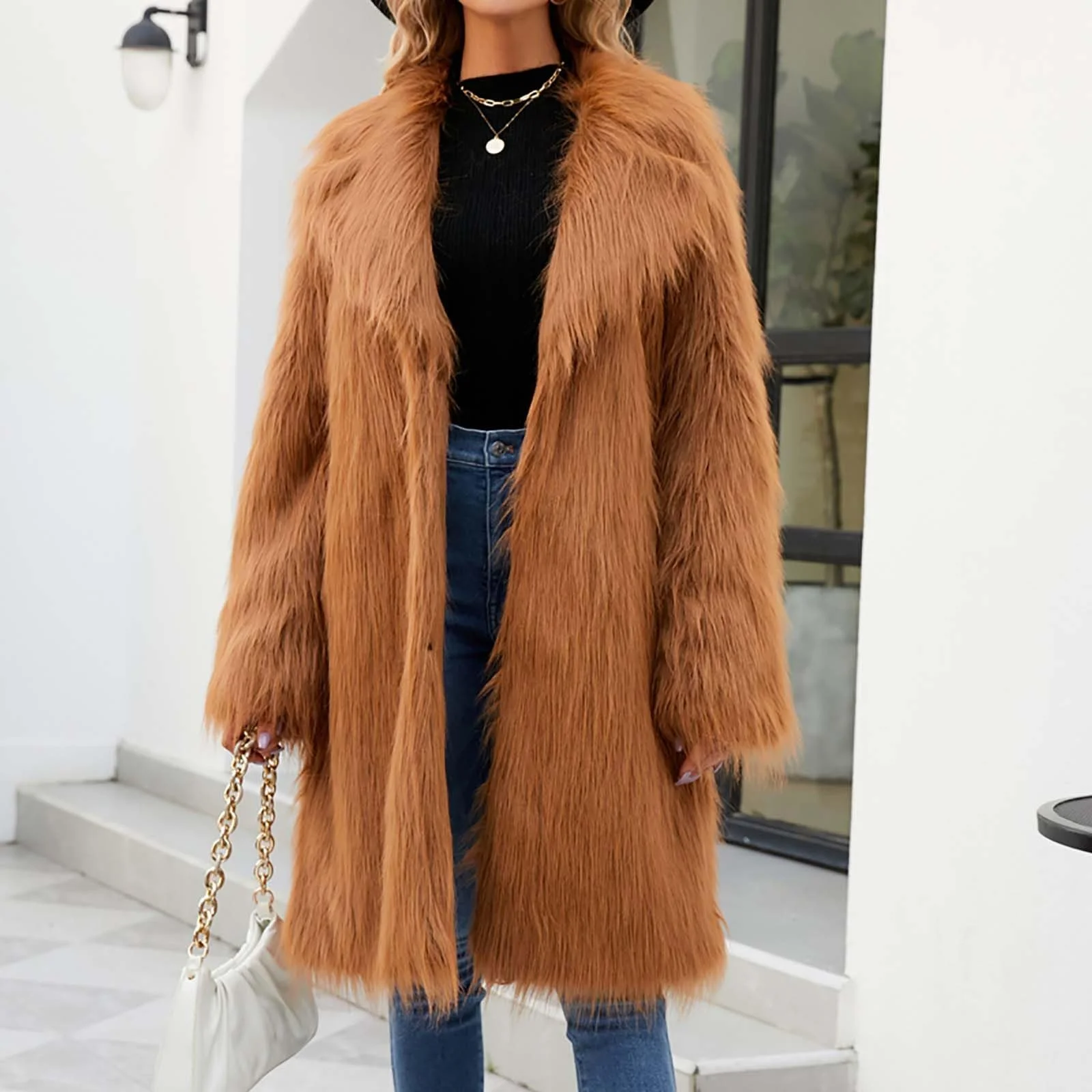 Пальто из искусственного меха Женская, фото №4 Пальто из искусственного меха Женская, фото №4