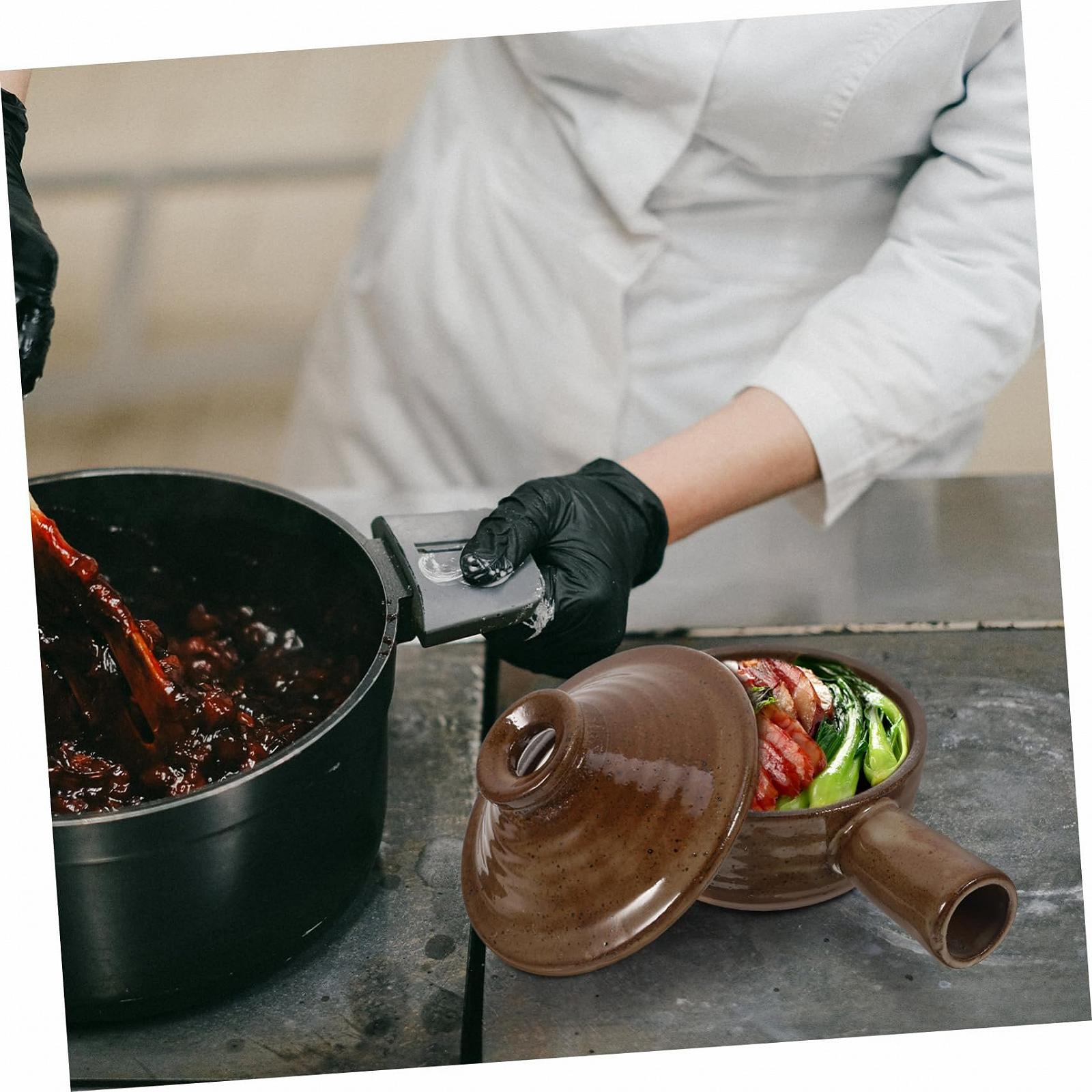 Горшок Mobestech для микроволновой печи с ручкой антипригарный с крышкой, фото №5