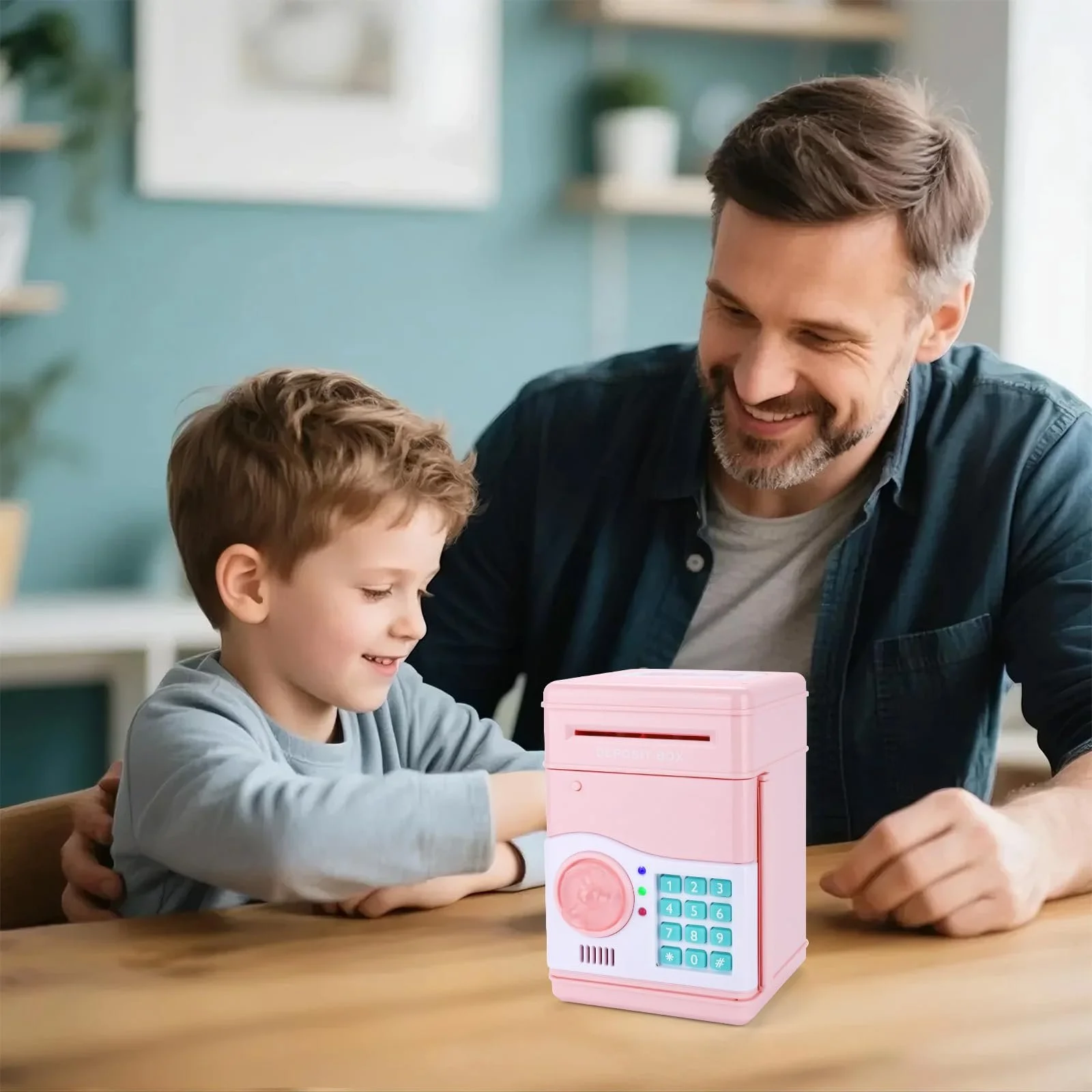 Скарбничка-сейф електронна з паролем та детектором купюр, фото №7