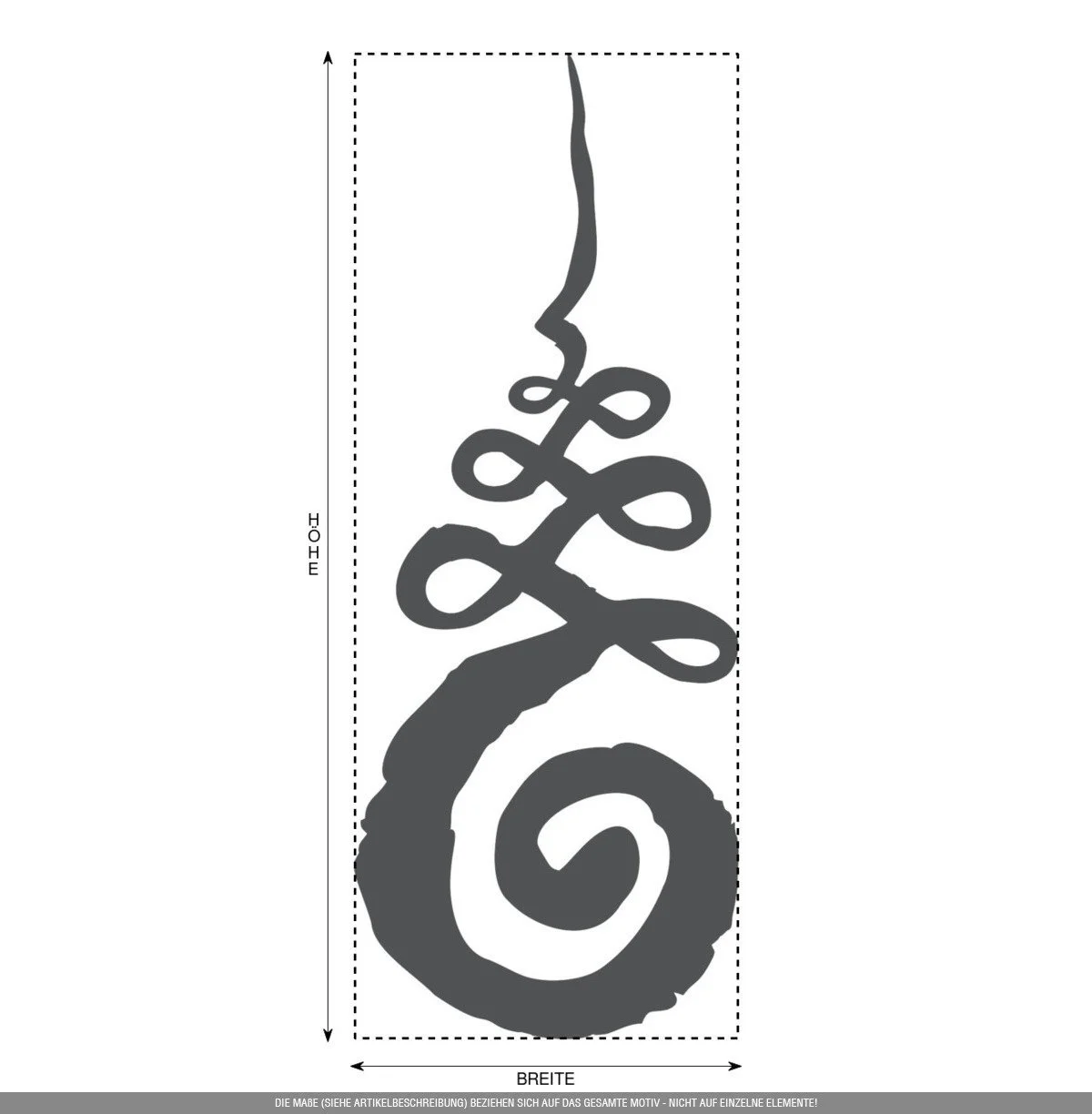 Наклейка на стену Clickan Dprint Символ Уналоме Виниловая PVC, фото №3