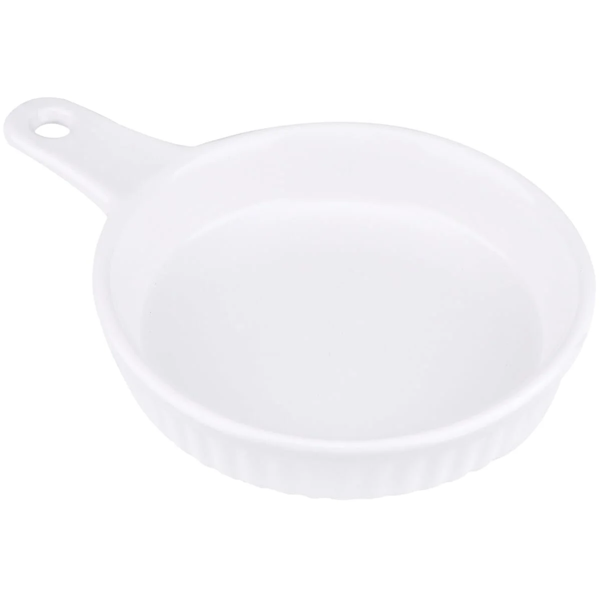Форма для выпечки Veemoon круглая керамическая с ручкой белая, фото №1 Форма для выпечки Veemoon круглая керамическая с ручкой белая, фото №1