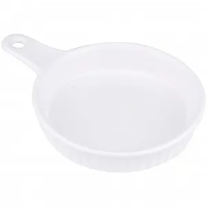 Форма для выпечки Veemoon круглая керамическая с ручкой белая - Фото 1