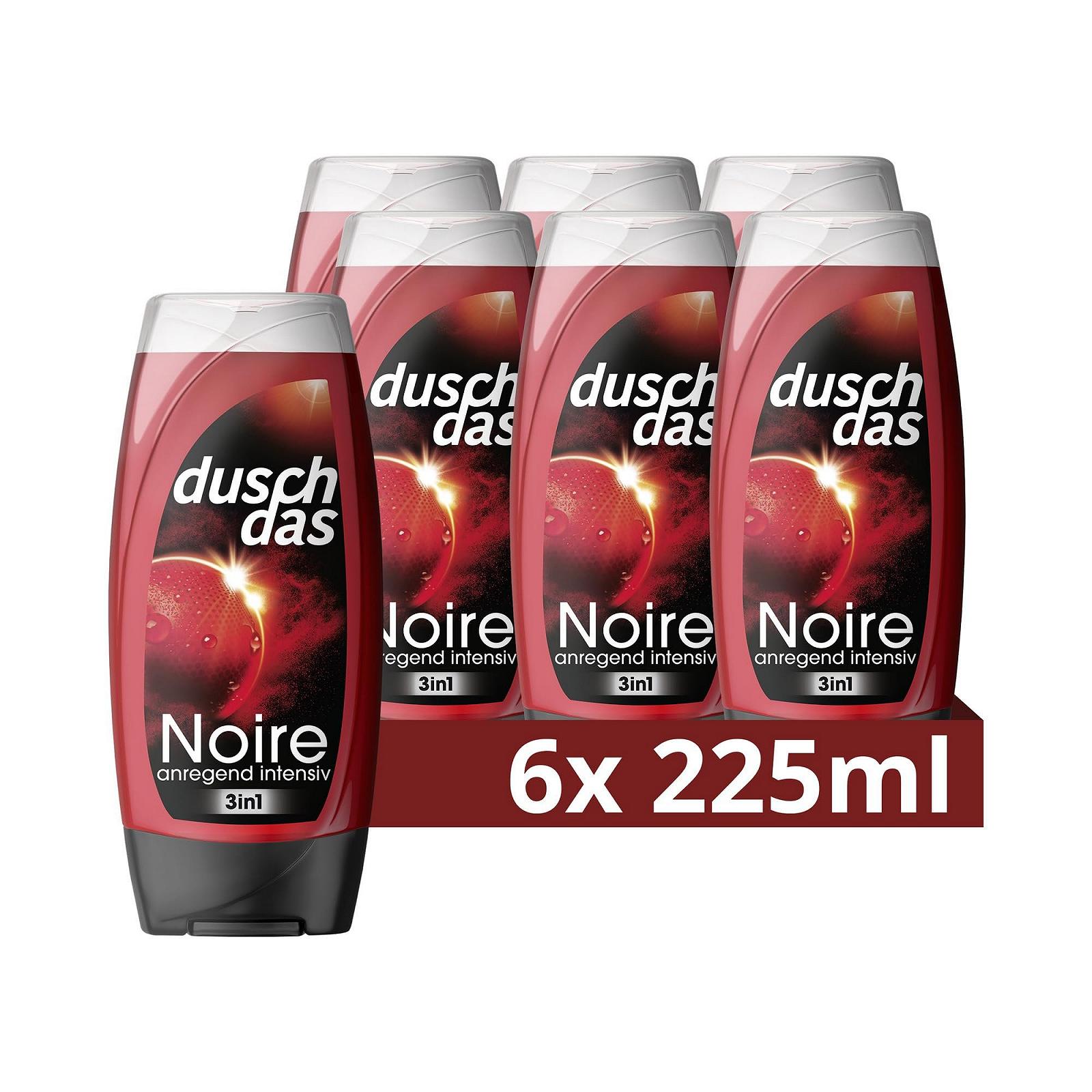 Гель для душа Duschdas Noire 3-в-1 6 x 225 ml pack, фото №1