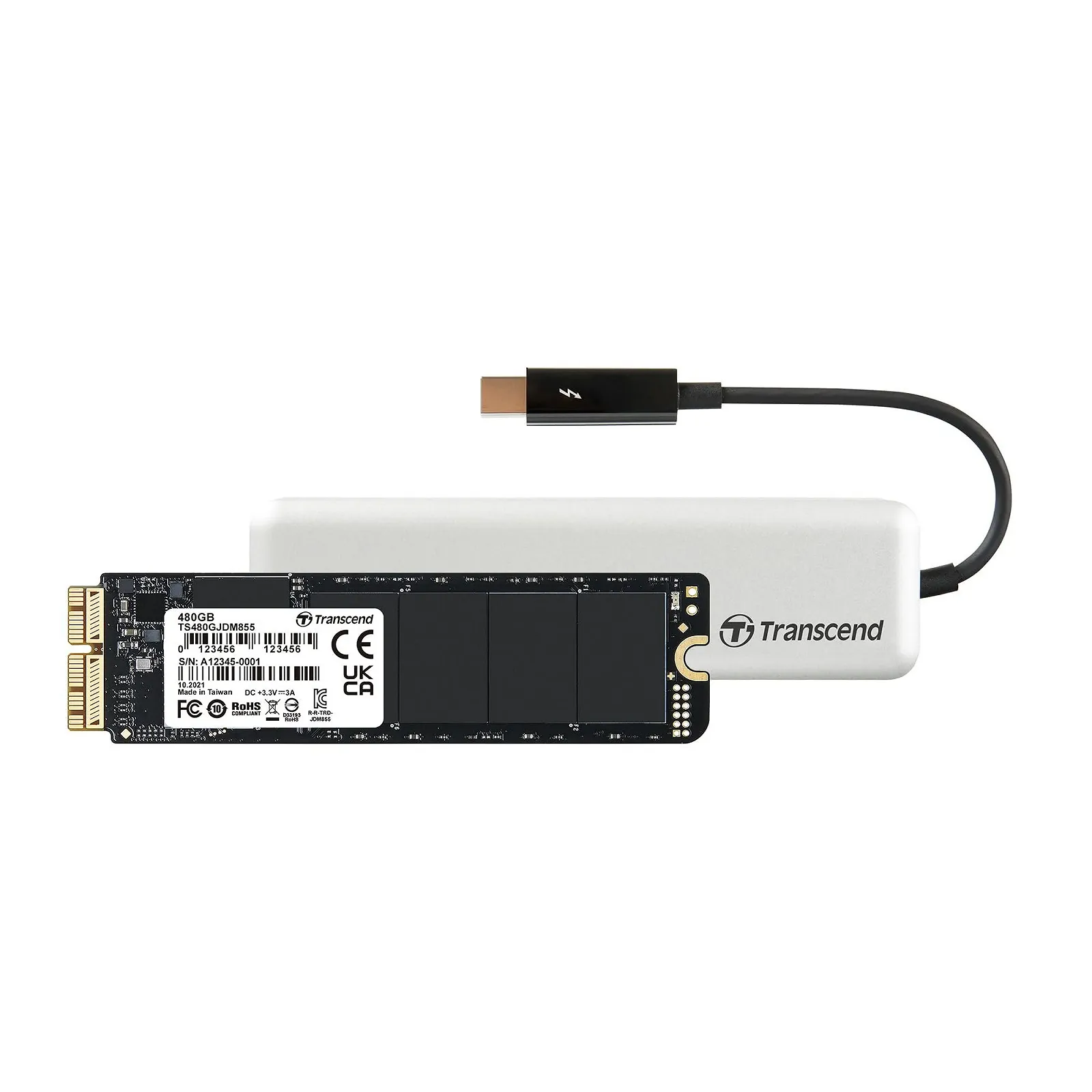 Портативный SSD накопитель Transcend JetDrive 855 TS480GJDM855 480 GB Thunderbolt NVMe PCIe, фото №1 Портативный SSD накопитель Transcend JetDrive 855 TS480GJDM855 480 GB Thunderbolt NVMe PCIe, фото №1