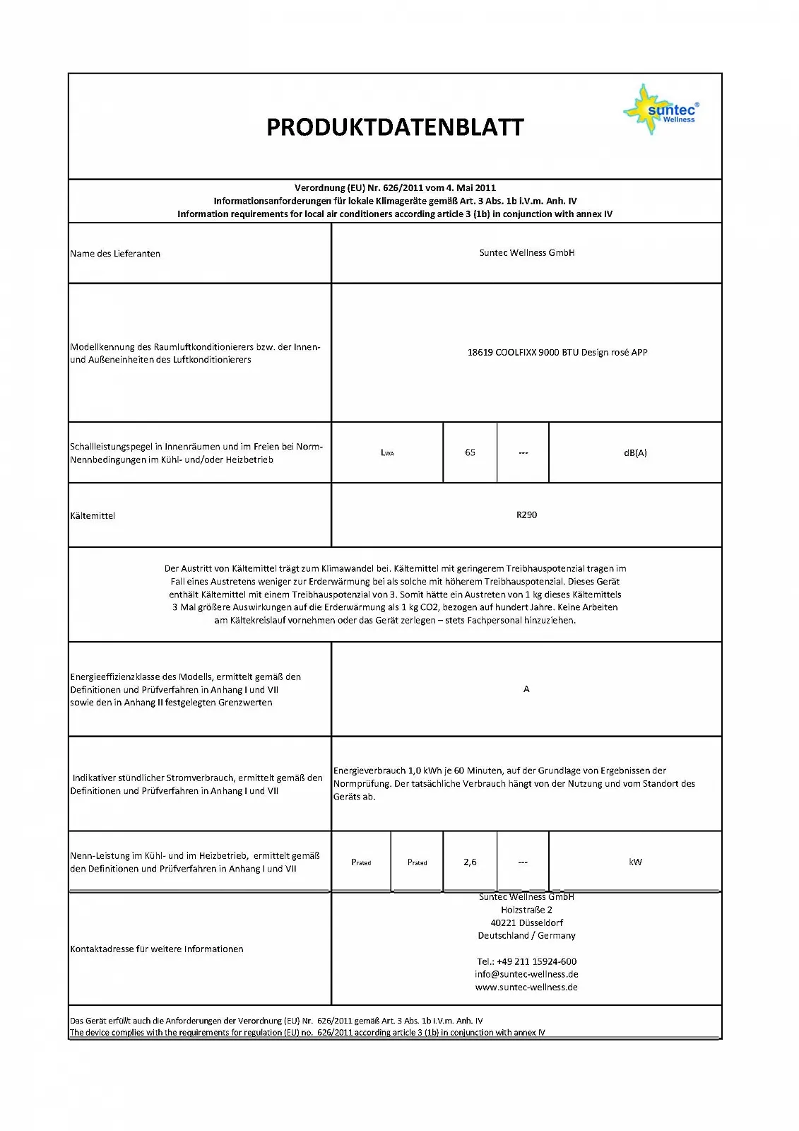 Мобільний кондиціонер SUNTEC Coolfixx 9000 BTU Rose App, фото №8 Мобільний кондиціонер SUNTEC Coolfixx 9000 BTU Rose App, фото №8