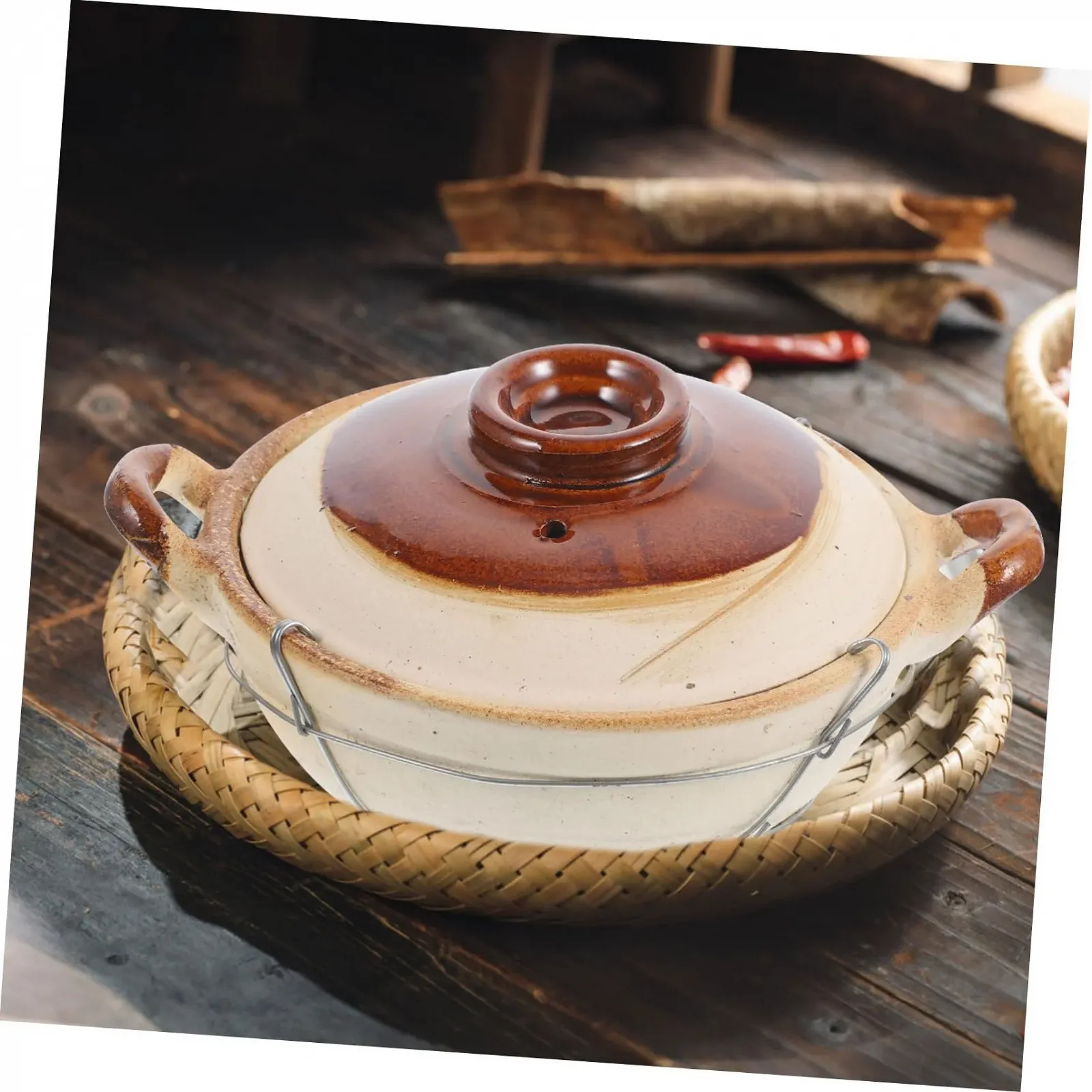 Кастрюля LABRIMP Глиняная с ручкой Антипригарная, фото №3