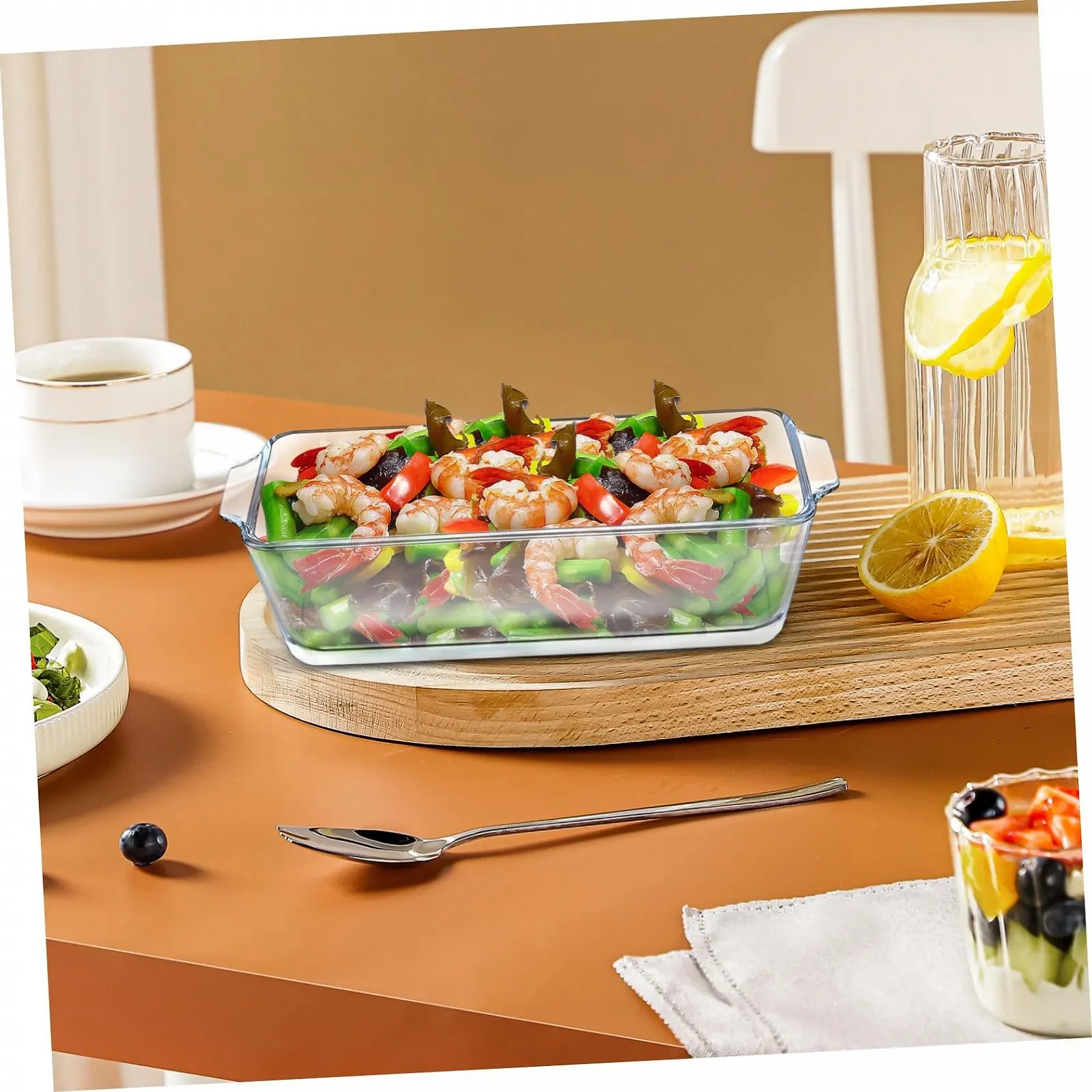 Форма для запікання ABOOFAN Скляна Термостійка Без кришки, фото №4