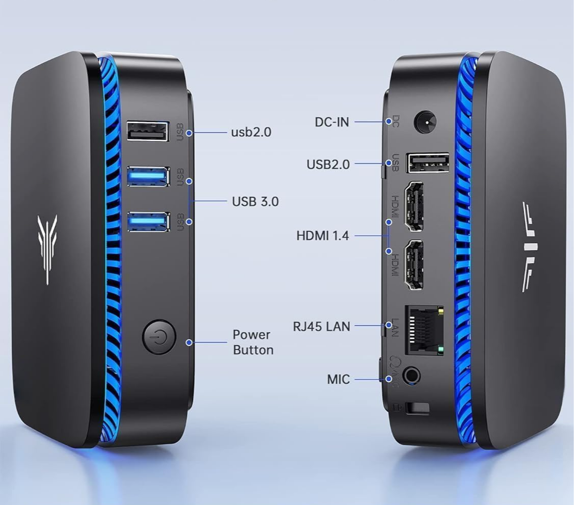 Мини ПК ACEMAGICIAN AK1 PRO / Intel Celeron N5105 / RAM 16GB / SSD 512GB / 2 x HDMI / LAN / Wi-Fi 5 / Bluetooth 4.2 / Windows 11 / Черный, фото №3