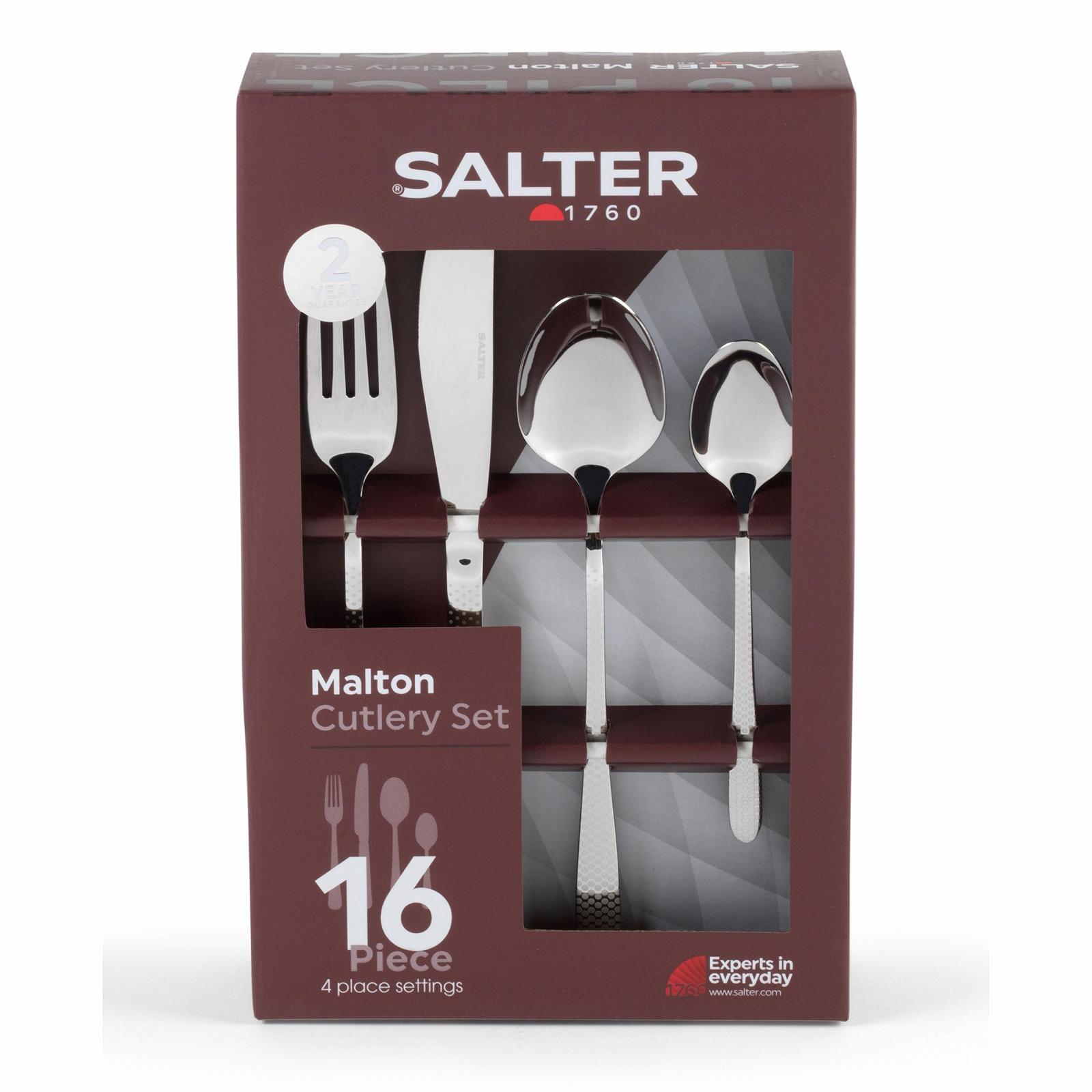 Набор столовых приборов SALTER Malton 16 предметов Серебристый, фото №6